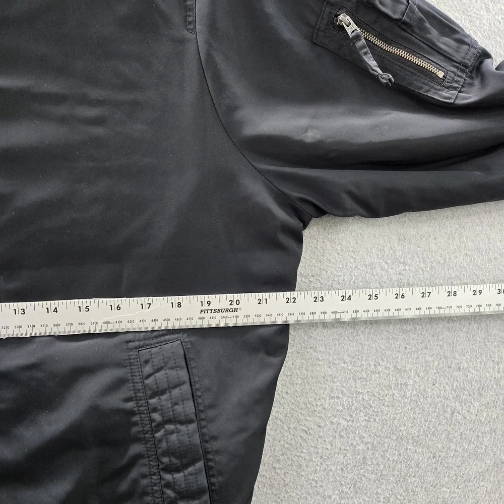 Abercrombie & Fitch Men Jacket L Black Fleece Activewear Bomber Zipper READ